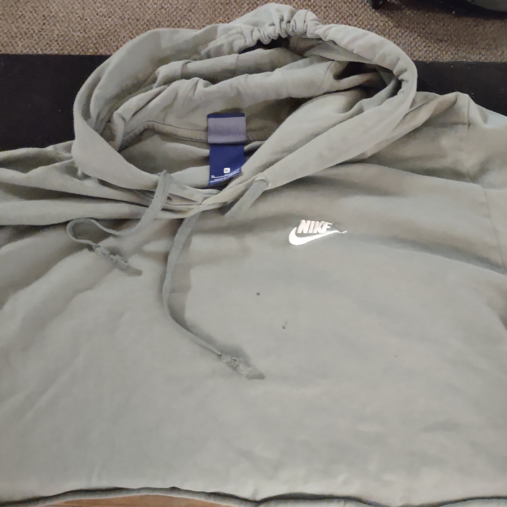 Nike Olive Green Hoodie Crop
